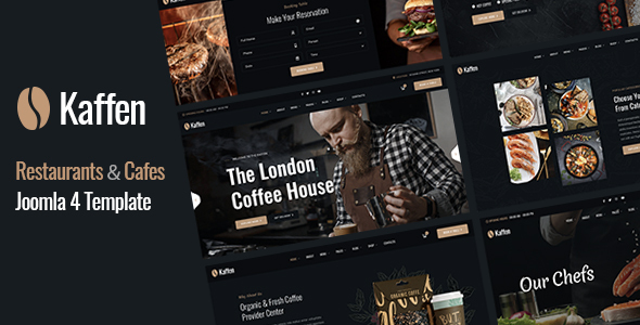 Kaffen - Restaurant Drag & Drop Joomla 4 Template icon