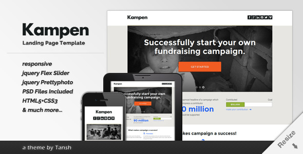 Kampen Responsive HTML Landing Page Template icon