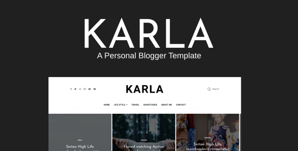Karla - Life Style & Personal Blogger Template icon