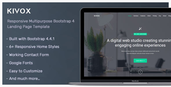 Kivox - Landing Page Template icon