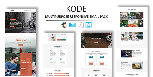 Kode - Multipurpose Responsive Email Template With Stamp Ready Builder Access icon