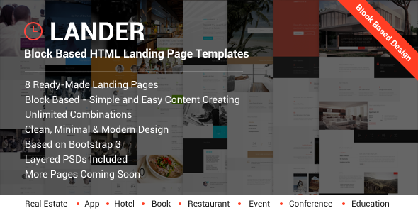Lander - Landing Page HTML Templates icon