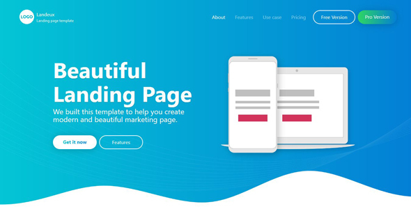 Landeux - Beautiful Technology Landing Page icon