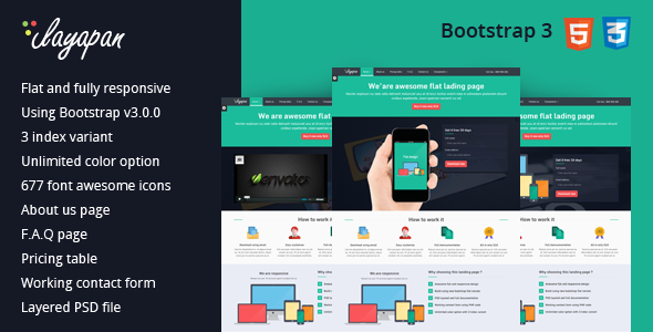 Layapan Bootstrap Flat and Responsive Landing Page icon