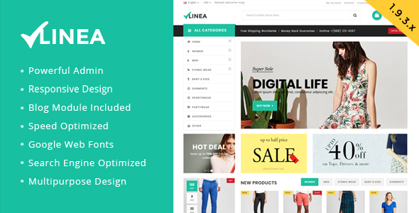 Linea - Clothing Store Magento Theme icon