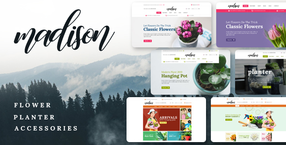 Madison - Flowers, Plant, Beauty, Gardening tools, Food store, Nursery Shopify Theme icon