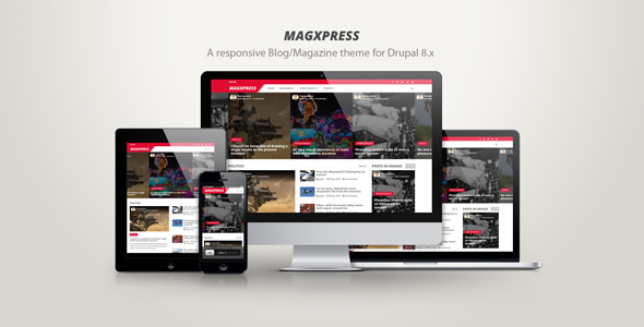 MagXpress - A responsive blog/magazine theme for Drupal 8.x icon