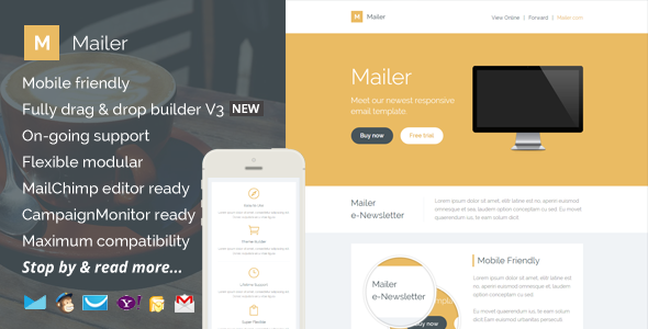 Mailer, Responsive Email Template + Builder Access icon