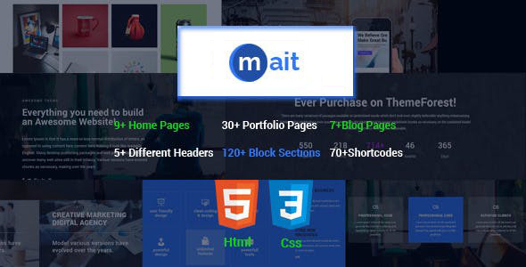 Mait | Responsive Bootstrap Drupal Landing Page Theme