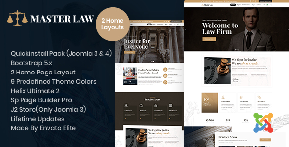 Masterlaw - Attorney Law Business Lawer Joomla 4 Template icon
