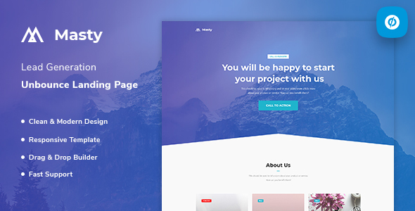Masty - Lead Generation Unbounce Landing Page Template icon