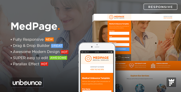 MedPage - Medical Unbounce Template icon