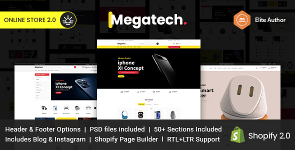 Megatech Multipurpose Shopify Theme icon