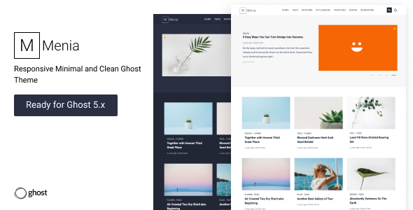 Menia - Responsive Minimal and Clean Ghost Theme icon
