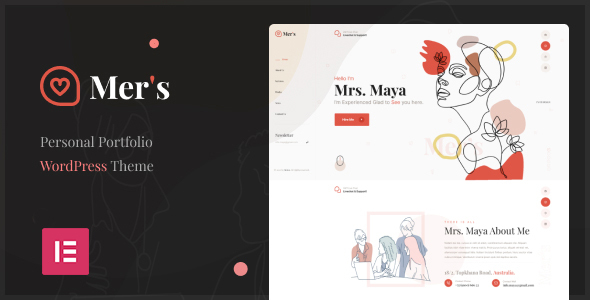 Mer's - Personal Portfolio WordPress Theme icon