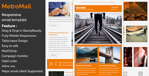 MetroMail - Responsive Email Template with Stampready Builder icon
