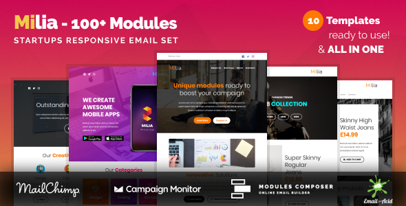 Milia - Responsive Email Set for Agencies, Startups & Creative Teams icon