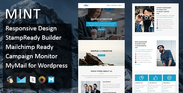 Mint - Multipurpose Responsive Email Template with Stamp Ready Builder Access icon