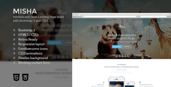 Misha - Bootstrap 3 Retina App Landing Page icon