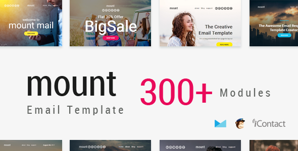 Mount Mail 300+ Modules - Responsive E-mail Template + Online Access icon