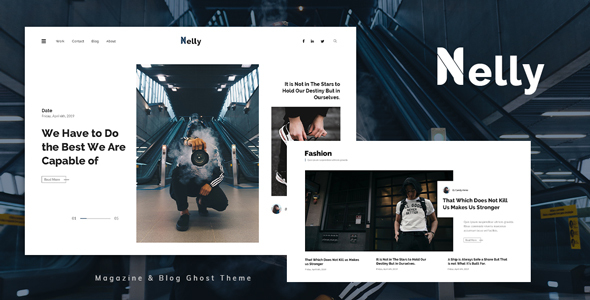 Nelly - Blog and Magazine Ghost Theme icon