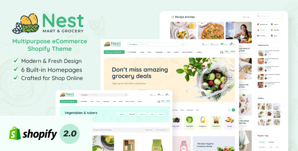 Nest - Grocery Store eCommerce Shopify Theme icon