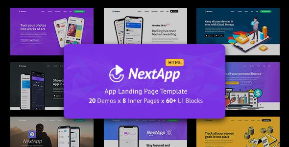 NextApp - App Landing Pages Pack icon