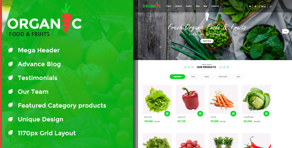 Organic Food and Fruits is modern OpenCart Theme icon