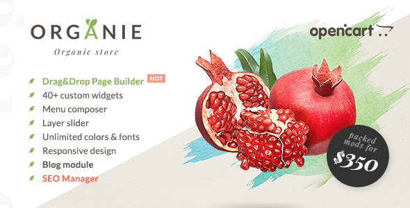 Organie - Organic Store, Farm, Plant & Flower Shop OpenCart Theme icon