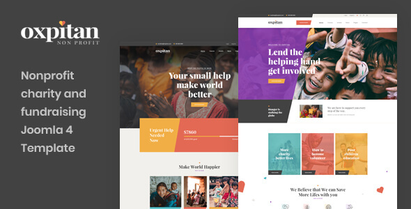 Oxpitan - Nonprofit Charity and Fundraising Joomla 4 Template