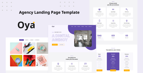 Oya - Agency Landing Page Template icon