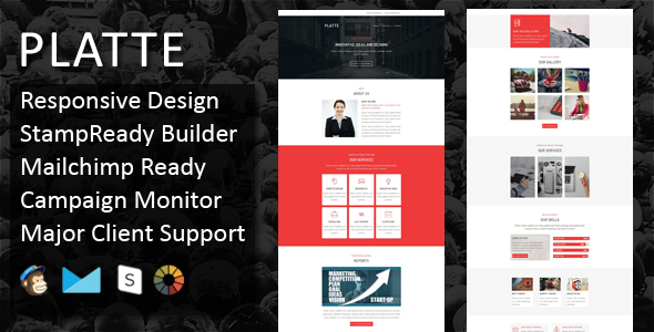 PLATTE - Multipurpose Responsive Email Template + Stampready Online Builder Access icon