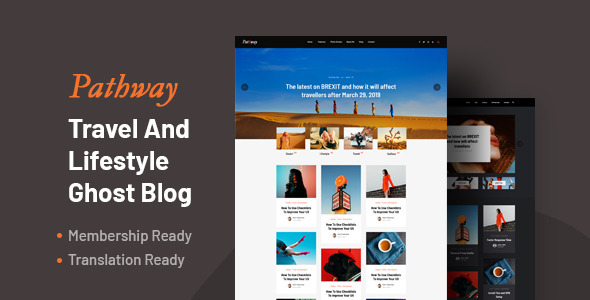 Pathway - Travel & Lifestyle Ghost Blog Theme icon