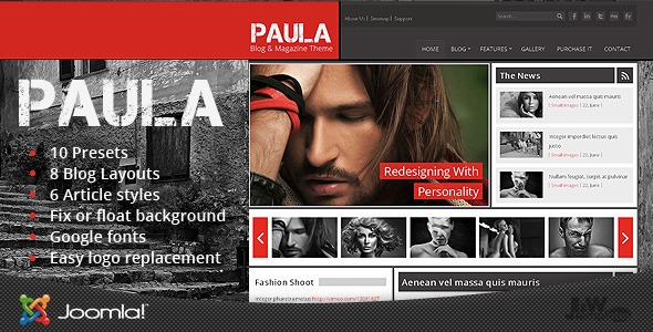Paula - Blog & Magazine Joomla Theme icon