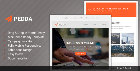 Pedda - Responsive Email with Stampready Builder icon