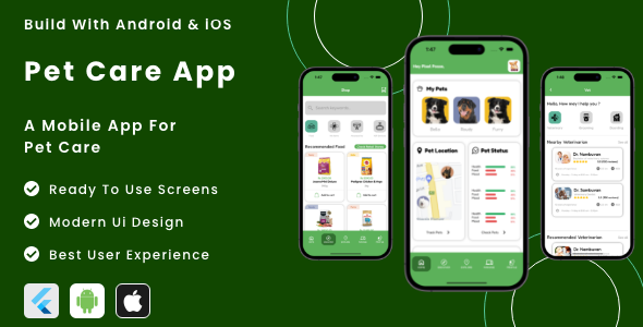 Pet Care App - Flutter Mobile App Template icon