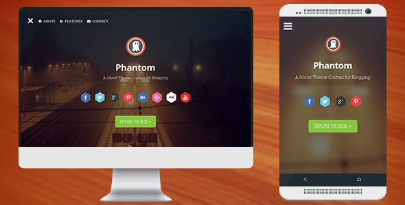 Phantom - Responsive Parallax Theme for Ghost icon