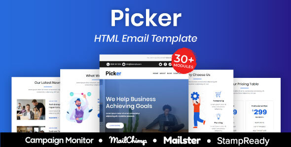 Picker - Multipurpose Responsive Email Template 30+ Modules Mailchimp icon