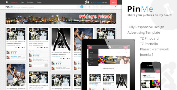 PinMe - Advertisement Responsive Joomla Template icon
