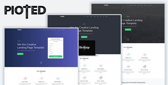 Pioted - Responsive Bootstrap 4 Landing Template icon
