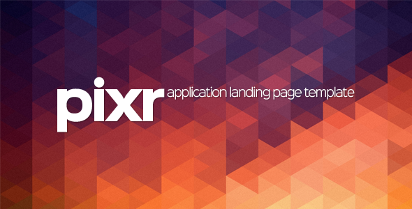 Pixr - Application Landing Page Template icon