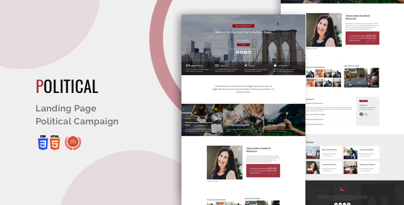 Political Candidate Html Landing Page icon