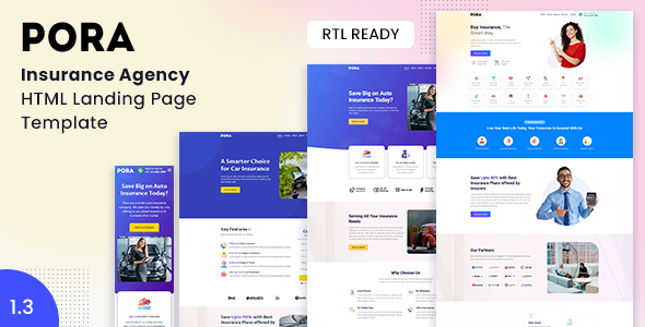 Pora - Insurance Agency HTML Landing Page Template icon