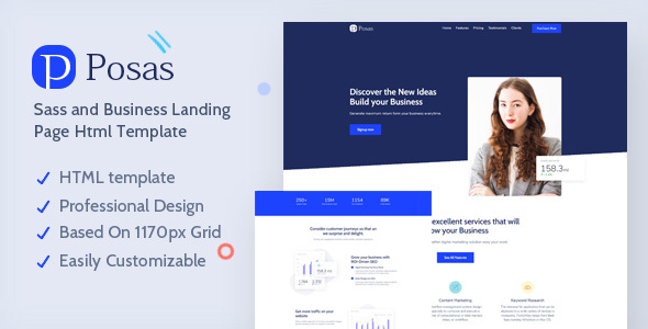 Posas - Saas Software Landing Page Template icon