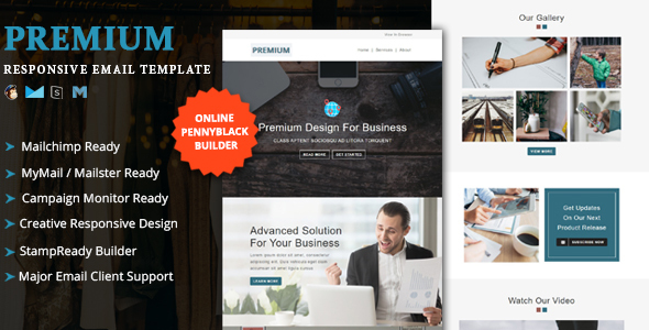 Premium - Multipurpose Responsive Email Template - Online StampReady Builder & Mailchimp Editor icon