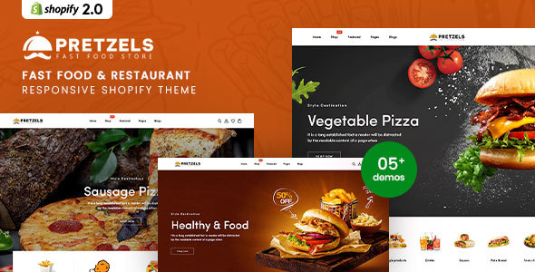 Pretzels - Fast Food & Restaurant Responsive Shopify Theme icon