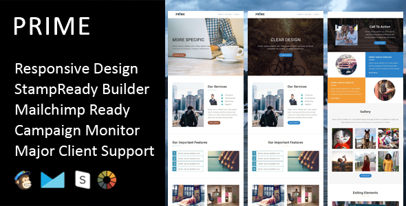 Prime - Multipurpose Responsive Email Template + Stampready Builder icon