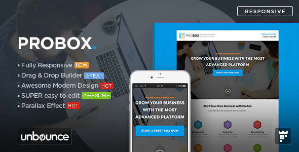 ProBox - SaaS Unbounce Landing Page Template icon