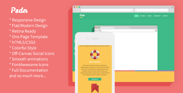 Psdn - Colorful Responsive Landing Page icon