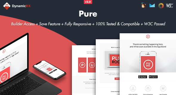 Pure - Responsive Email + Online Template Builder icon